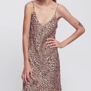 Silk Laundry Slip Dress - Size Small - Leopard